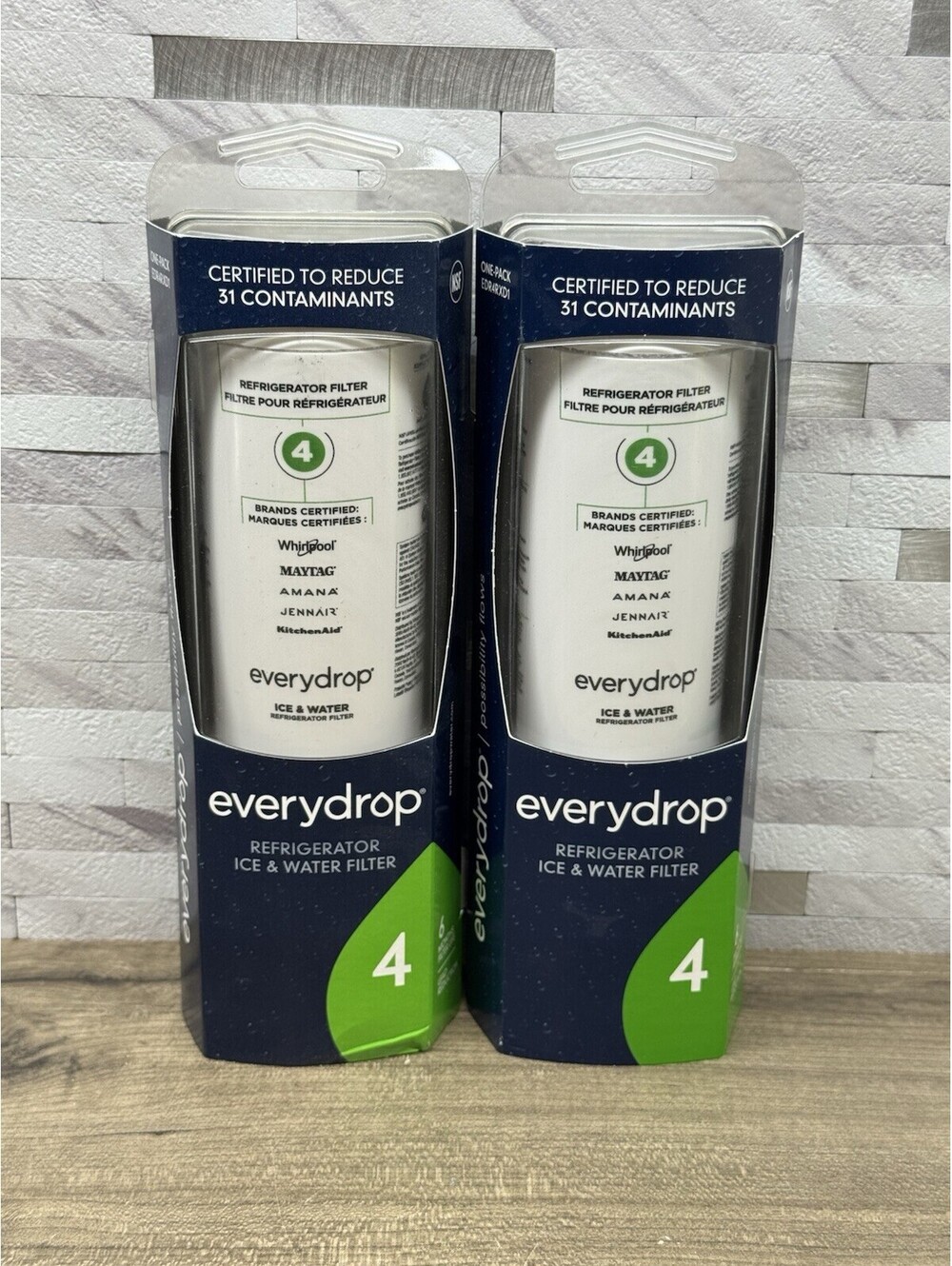 Everydrop by Whirlpool Ice & Water Refrigerator Filter 4 Lot of 2 (EDR4RXD1) NOS